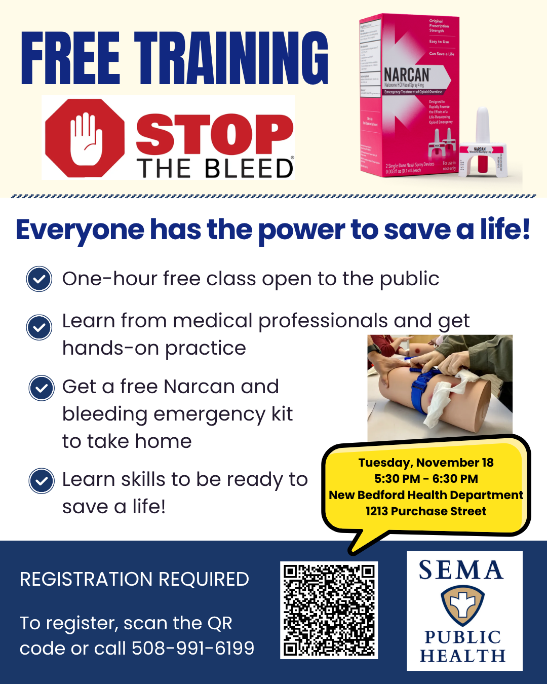 STB Narcan Training Flyer